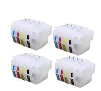 hJNGdU Cartucho de Tinta Recargable vacío de 4Color sin Chip Compatible con LC3217 LC3219 LC3019 LC3029 LC3119 LC3129 LC3319 LC3329 LC3719 Printer(4Color No Chip 4set)