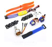 hJNGdU Motor sin escobillas A2212 2212 2200KV 1400KV 1000KV compatible con 30A 40A BLheli ESC y SG90 9G Servo compatible con avión de ala fija RC y helicóptero (2212 1400KV 30A ESC)