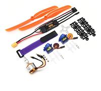 hJNGdU Motor sin escobillas A2212 2212 2200KV 1400KV 1000KV compatible con 30A 40A BLheli ESC y SG90 9G Servo compatible con avión de ala fija RC y helicóptero (2212 1400KV 40A XT60)