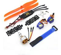 hJNGdU Motor sin escobillas A2212 2212 2200KV 1400KV 1000KV compatible con 30A 40A BLheli ESC y SG90 9G Servo compatible con avión de ala fija RC y helicóptero (2212 1400KV 40A T)