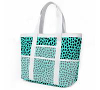 HJOSWVNS Bolso Playa Mujer Negro Lago Azul Tote Bag Bolsa Playa Shopper Bolsa de Viaje Bags For Women Ligero Bolso Shopper Plegable Tote Bag Cremallera Resistente Natación Beach Bag 33x32cm/1 Pieza