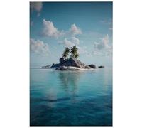 HJOSWVNS Laminas Decorativas Árbol De Palma Azul Laminas Cuadros Decoracion Salon Modernos Baño Cocina Dormitorios Posters Para Pared Wall Art Sin Marco Laminas Decorativas Pared 50x70cm/1 Pcs