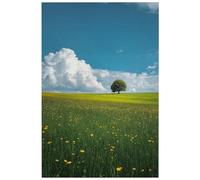 HJOSWVNS Laminas Decorativas Árbol Verde Blanca Laminas Cuadros Decoracion Salon Modernos Baño Cocina Dormitorios Posters Para Pared Wall Art Sin Marco Laminas Decorativas Pared 30x40cm/1 Pcs