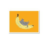 HJOSWVNS Laminas Decorativas Pared Gato Naranja Amarillo Cuadros Decoracion Salon Modernos Dormitorios Cuadros Decorativos Lona Sin Marco 50x70cm