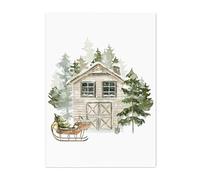 HJOSWVNS Laminas Decorativas Pared Verde Y Blanco Cuadros Decoracion Salon Modernos Dormitorios Cuadros Decorativos Laminas para Cuadros Dormitorio Lienzo Decorativo para Pared Sin Marco 30x40cm