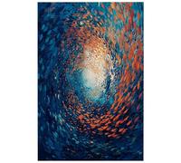 HJOSWVNS Laminas Decorativas Pescado Azul Naranja Laminas Cuadros Decoracion Salon Modernos Baño Cocina Dormitorios Posters Para Pared Wall Art Sin Marco Laminas Decorativas Pared 60x90cm/1 Pcs