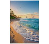 HJOSWVNS Laminas Decorativas Playa Verde Animal Laminas Cuadros Decoracion Salon Modernos Baño Cocina Dormitorios Posters Para Pared Wall Art Sin Marco Laminas Decorativas Pared 40x60cm/1 Pcs