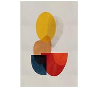 HJOSWVNS Laminas Decorativas Rojo Amarillo Naranja Laminas Cuadros Decoracion Salon Modernos Baño Cocina Dormitorios Posters Para Pared Wall Art Sin Marco Laminas Decorativas Pared 60x90cm/1 Pcs