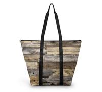 HJOSWVNS Tote Bag Gris Marrón Impresión Bolsa Playa Poliéster Bolsas de Tela Reutilizable Bolsas de Viaje Plegable Bolso Playa Cremallera Bolsos de Mano Mujer Bolso Viaje 38x56cm/1 Pcs