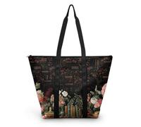 HJOSWVNS Tote Bag Retro Rosa Verde Bolsa Playa Poliéster Bolsas de Tela Reutilizable Bolsas de Viaje Plegable Bolso Playa Cremallera Bolsos de Mano Mujer Bolso Viaje 38x56cm/2 Pcs