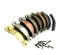 HJQFVASQ Armario con cajones de cocina de Metal Retro, manija de puerta y perillas for muebles, artículos de mano, tiradores de concha de latón antiguo, 2 uds.(Gold)