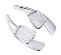 HJTEDHE Extensión de Palanca Shift Paddle Shifter Paleta De Cambio De Volante De Coche, Embellecedor De Palanca De Cambios Extendido Para Audi Para A3 S3 A5 S5 A4 S4 B9 Q7 2016-2017(Silver)