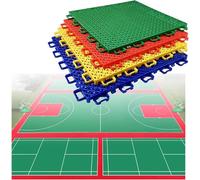 HJtRTDF baldosas, Baldosas for Piso de cancha Baloncesto al Aire Libre Bricolaje, tapetes modulares entrelazados Antideslizantes y Resistentes Desgaste(Blue)