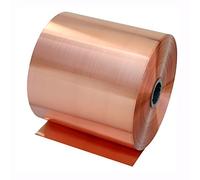 HJtRTDF Lámina de Cobre， 1 Pieza de Placa lámina metálica 100 mm Ancho, 0, mm-1, Tira Cobre T2,01 x,02,03, Cinta Adhesiva 99,90%(0.05x100mm)