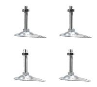 HJtRTDF Patas para Muebles, 4 Piezas de Plata se Pueden Fijar con Almohadilla aleación, Ajustable, Fuerte absorción Impactos