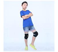 HJtRTDF rodillera para hombre， 1 par de rodilleras elásticas deportivas for niños y niñas, soporte protector for piernas codos(Black With Blue,M)