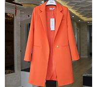 HJUGHPN Abrigos para mujer, chaqueta de traje de primavera y otoño, chaqueta de manga larga, chaqueta casual para mujer, ajuste delgado, chaqueta cortavientos (L)