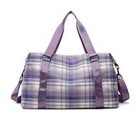 HJUGHPN Bolsa de gimnasio para mujer, bolsa de viaje para mujer, bolsa de entrenamiento para deportes, gimnasio, yoga, separación seca y húmeda, bolsa de lona para mujer, fin de semana (morado oscuro)