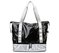 HJUGHPN Bolsa de gimnasio para mujer Bolso de viaje para mujer, bolso grande de retales para mujer, bolso de lona rosa, organizador de zapatos, bolso impermeable para fin de semana, bolso deportivo pa