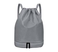 HJUGHPN Bolsa de Gimnasio para Mujer Mochila de natación con cordón, Bolsa Seca y húmeda, Bolsas Deportivas, Hombro, Viaje, Piscina, Playa, Traje de baño, Mochila Impermeable, natación(Grijs)