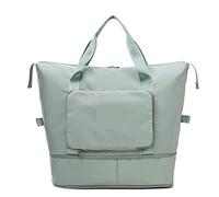 HJUGHPN Bolsa de gimnasio para mujer, plegable, de gran capacidad, impermeable, bolsa de viaje multifuncional, bolsa de yoga (azul)