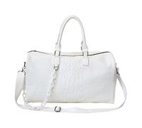 HJUGHPN Bolsa de viaje para mujer y hombre, grande, de piel, con relieve, para gimnasio, viajes, fin de semana, Fema