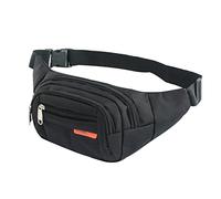 HJUGHPN Bolsas de hombro unisex para mujer, cintura para hombres y mujeres, bolsa de dinero, bolsa de plátano, bolsa de cinturón femenina (Schwarz)