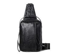 HJUGHPN Bolso de Pecho para Hombre Canvas Waist Bag Casual Men's Chest Bag Men's Belt Bag Travel Hip Bag Sports Bag Shoulder Bag(A)