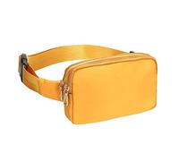 HJUGHPN Bolso de Pecho para Mujer Double Zipper Waist Bag Rain Proof, Mobile Phone Shoulder Bag(Yellow)