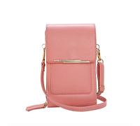 HJUGHPN Bolsos de hombro cruzados para mujer, con correa de hombro, de piel suave, con pantalla táctil, para teléfono celular, bolsos femeninos