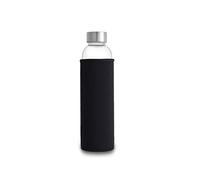 HJUGHPN Botella de agua de vidrio de estilo deportivo de 360 ml, 550 ml, 280 ml, portátil, para bicicleta, para viajes en bicicleta, botella de oficina transparente (Schwarz)