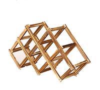 HJUGHPN Botellero Estantes Plegables de Madera para Botellas de Vino, Soporte de exhibición Decorativo para Armario, estantes de Madera para Vino, Botellas de Vino Tinto