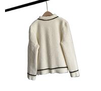 HJUGHPN Cárdigan grueso para mujer, talla grande, blusa, vestido tipo suéter (color blanco)