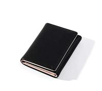 HJUGHPN Cartera corta para mujer, simple, multifuncional, de 3 pliegues, con múltiples tarjetas, sección transversal, monedero (Schwarz)