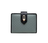 HJUGHPN Cartera de piel para mujer, cartera de gran capacidad, multifuncional, corta, con hebilla, color verde