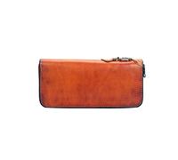 HJUGHPN Cartera de piel para mujer, color contrastante, cartera larga con cremallera para mujer