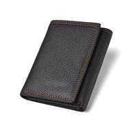 HJUGHPN Cartera para Hombre Cartera de Hombres Vintage PU Carteras Cortas de Cuero Masculino Multifuncional Macho Monedero Bolsillo Foto Tarjeta Tarjeta(Dark Coffe)