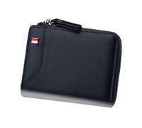 HJUGHPN Cartera para Hombre Cartera for Hombres Cortas Casuales Carteras Cortas PU Bolso de Monedas de Cremallera de Lujo Masculino de Cuero(Schwarz)