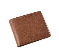 HJUGHPN Cartera para hombre con monedero, monedero pequeño (marrón oscuro)