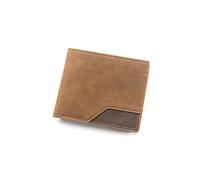 HJUGHPN Cartera para hombre de moda para hombre, monedero de cuero sólido, cartera corta de negocios, vintage, multitarjeta, monedero suave (A)