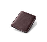 HJUGHPN Cartera para hombre de piel auténtica, vintage, corta, con cremallera, monedero masculino, monedero barato (C)
