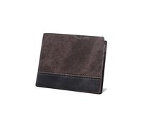 HJUGHPN Cartera para hombre de piel de color puro, cartera corta retro para hombre (gris)