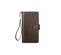 HJUGHPN Cartera para Hombre Las Carteras Son Exclusivamente para Carteras largas para Hombres con Cremallera, Carteras Suaves, billeteras móviles multifuncionales. PU Cartera Impermeable(Bruin)