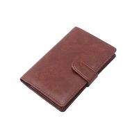 HJUGHPN Cartera para Hombre Men Passport Cover Organizer Licencia de Conducir Documentos Documentos Caso PU Cuero Tarjeta de crédito Titular de la Tarjeta Bolsa(Bruin)