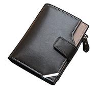 HJUGHPN Cartera para Hombre Vintage Hombres Billetera Corta Hombres de Cuero Genuino múltiple múltiple bit Retro Tarjeta de Tarjeta Embrague Carteras monederos Primera Capa