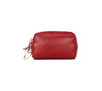 HJUGHPN Cartera unisex de piel auténtica para mujer, monedero con doble cremallera, tarjetero de crédito, un color, Talla única