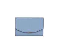 HJUGHPN Cartera vintage para mujer, piel sintética, suave, corta, triple pliegue, con cremallera, casual, azul y rosa (azul)