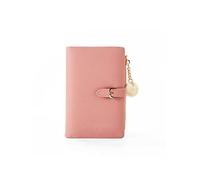 HJUGHPN Carteras cortas de cuero para mujer, cartera para muchos departamentos, monedero, monedero, monedero, monedero, monedero, monedero delgado para mujer (rosa)
