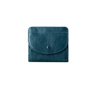 HJUGHPN Carteras cortas de moda para mujer, bolsos de mano de piel auténtica, bonito tarjetero, plegable, pequeño monedero (azul)