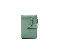 HJUGHPN Carteras cortas multifunción para mujer, con cierre de cremallera, mini monederos de piel sintética, monederos femeninos de moda para mujer, tarjetero (verde)
